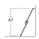 ارتفاع دسترسی حالت تکیه به دیوار A7 ( میانگین قد 175سانت)