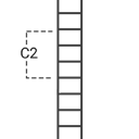 عرض تکه دوم ( متوسط ) نردبان C2